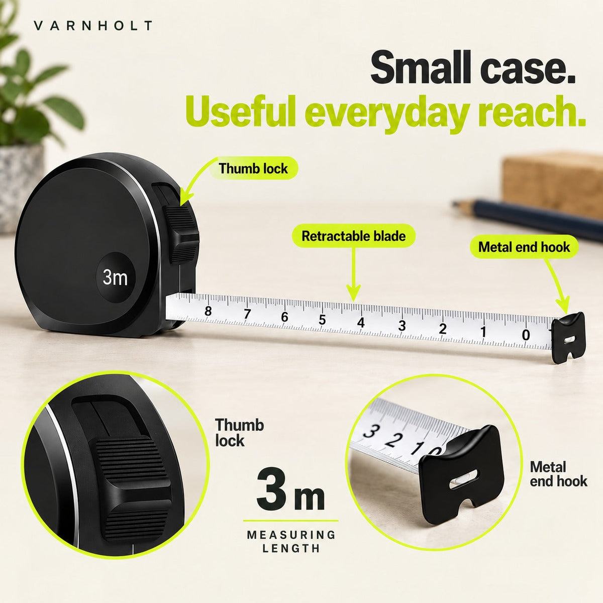 Varnholt Compact 3 m Tape Measure