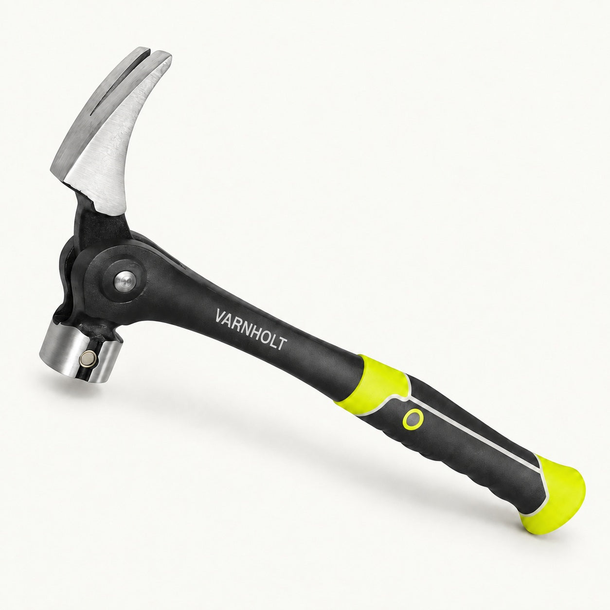Black and lime adjustable claw hammer